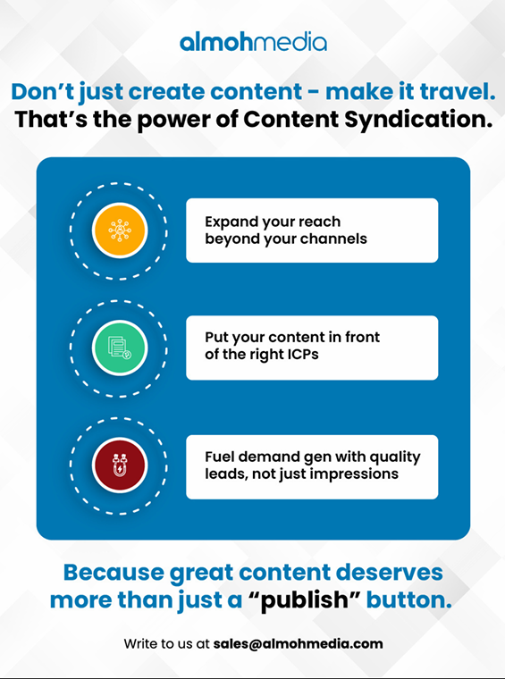 Don't just create content make it travel. That's the power of Content Syndication.