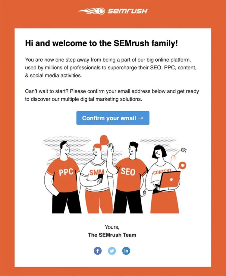 Semrush Welcome Email Funnel